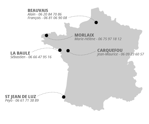 Nos dépositaires en France